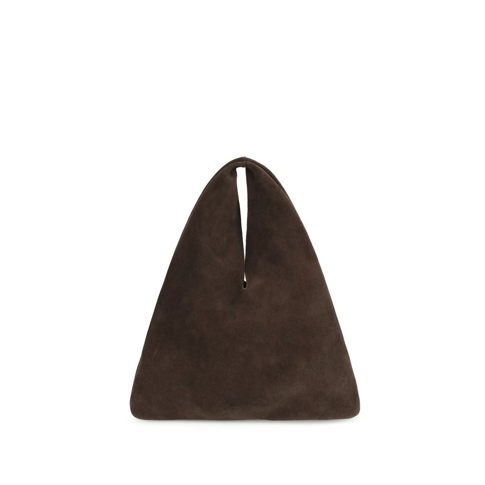 Manebi Louis Bos Taurus Calf Suede Leather Shoulder Bag - Brown Natural