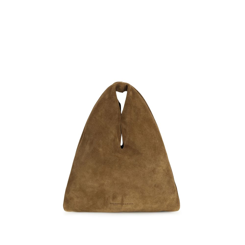 Shoulder Bag by Manebi for women in bos taurus calf suede leather brown & natural features a effortless sophistication silhouette, secured by a with ample and versatile shoulder-strap for a effortless sophistication finish.