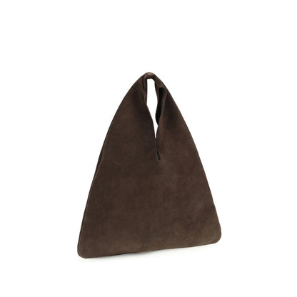 Manebi Louis Bos Taurus Calf Suede Leather Shoulder Bag - Brown Natural