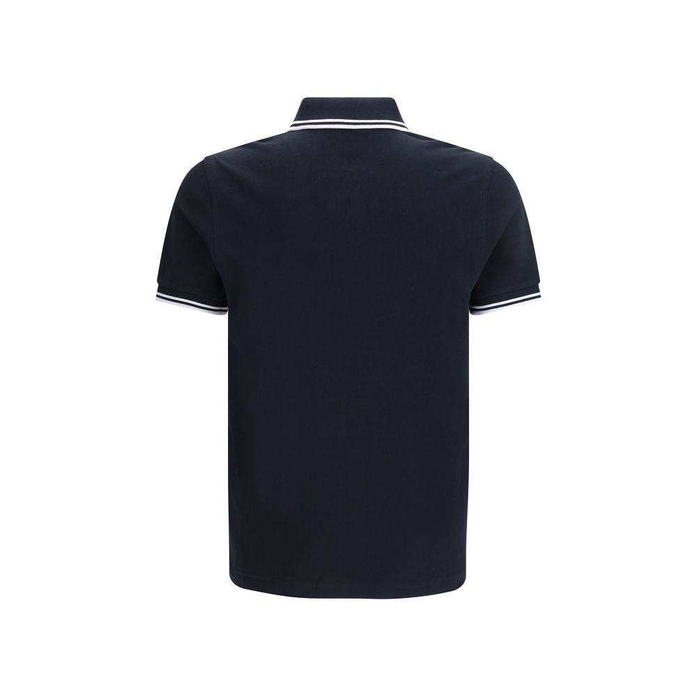 Polo Shirt by Fred Perry for men in cotton blue presents a sleek silhouette, featuring a refined and for a sleek finish.