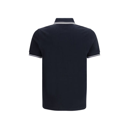 Polo Shirt by Fred Perry for men in cotton blue presents a sleek silhouette, featuring a refined and for a sleek finish.