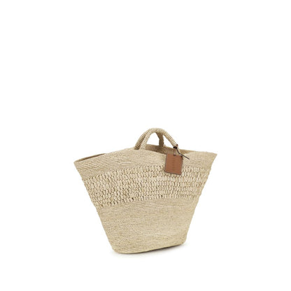 Shoulder Baguette Handbag by Manebi for women in leather & raffia beige features a refined silhouette, showcasing a secure , organized , and versatile handle for a refined finish.