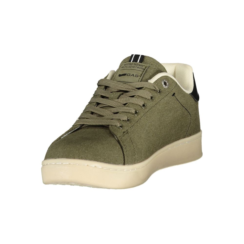 Athletic Sneakers by Gas for men in polyester & polyurethane black & green presents a sleek silhouette, perfectly capturing the athletic style essence of Men's Athletic Polyester & Polyurethane Sneakers with its sleek design and premium finish.
