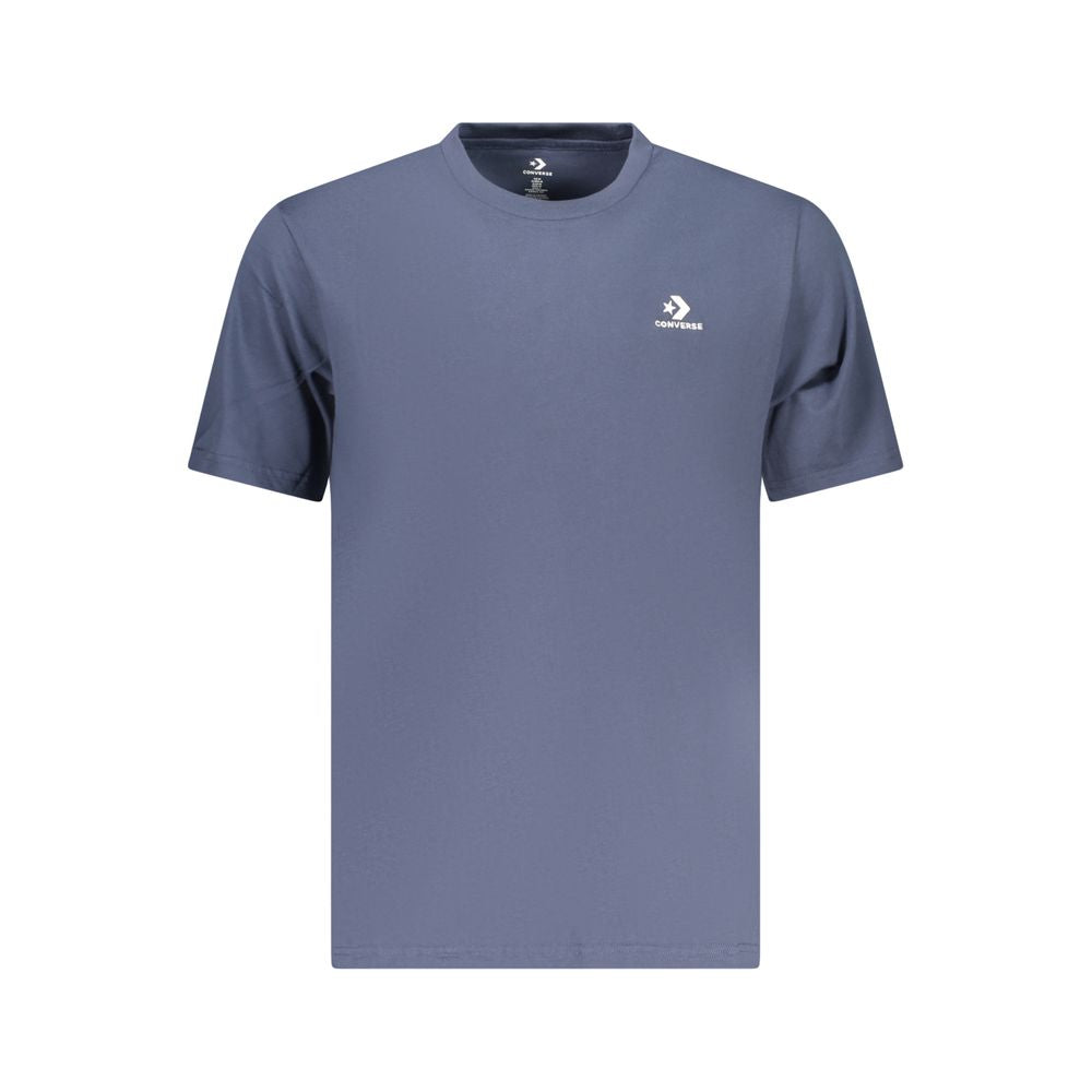 Activewear T-Shirt by Converse for men in cotton blue features an ergonomic design with , highlighting a ergonomic length and ergonomic for a high-performance look.