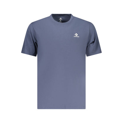 Activewear T-Shirt by Converse for men in cotton blue features an ergonomic design with , highlighting a ergonomic length and ergonomic for a high-performance look.