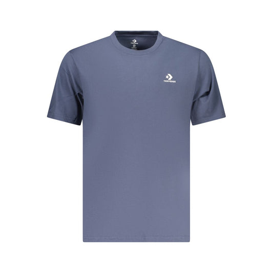 Activewear T-Shirt by Converse for men in cotton blue features an ergonomic design with , highlighting a ergonomic length and ergonomic for a high-performance look.