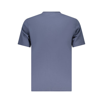 Activewear T-Shirt by Converse for men in cotton blue presents a kinetic silhouette, showcasing the kinetic and alongside functional for a premium, athletic look.