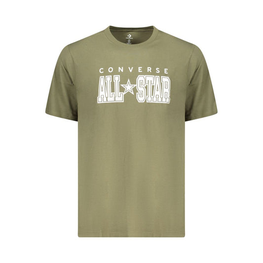 Activewear T-Shirt by Converse for men in cotton green features a dynamic silhouette with and enhanced by functional .