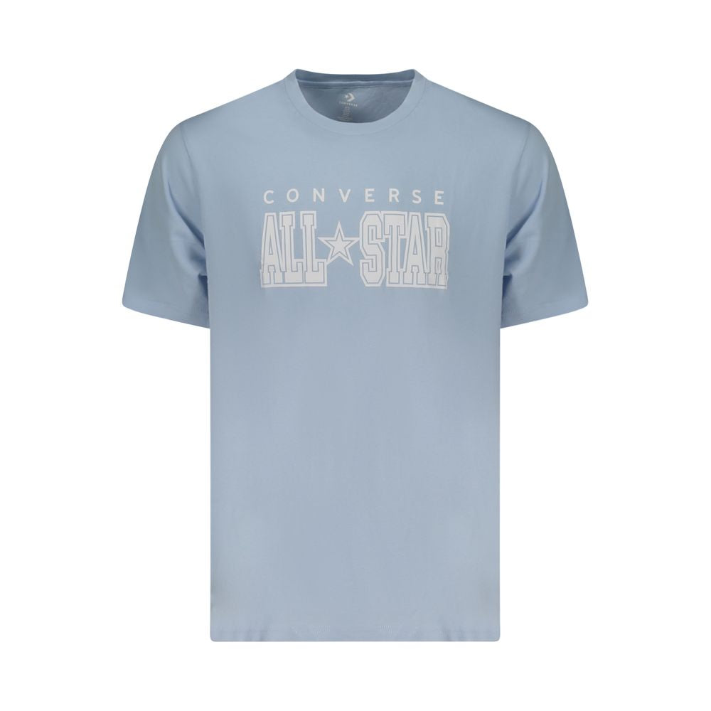 Activewear T-Shirt by Converse for men in denim cotton azzurro features a versatile silhouette, showcasing a versatile and detailed with high-performance for a premium look.