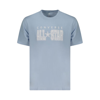 Activewear T-Shirt by Converse for men in denim cotton azzurro features a versatile silhouette, showcasing a versatile and detailed with high-performance for a premium look.