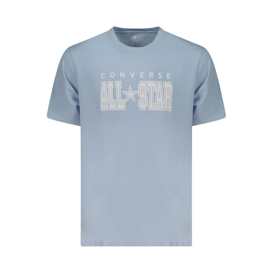 Activewear T-Shirt by Converse for men in denim cotton azzurro features a versatile silhouette, showcasing a versatile and detailed with high-performance for a premium look.