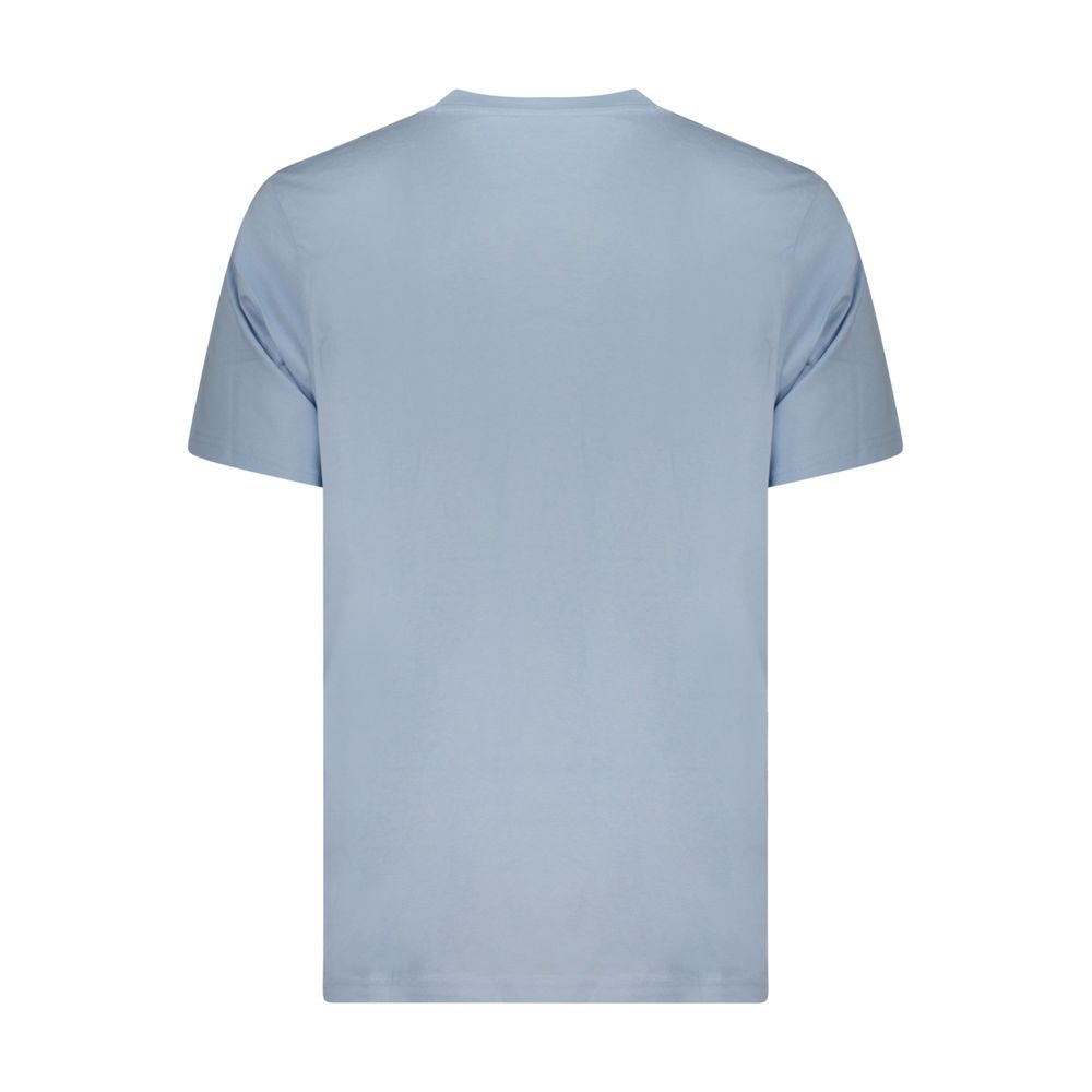 Activewear T-Shirt by Converse for men in denim cotton azzurro features an ergonomic design with , highlighting a ergonomic length and ergonomic for a high-performance look.