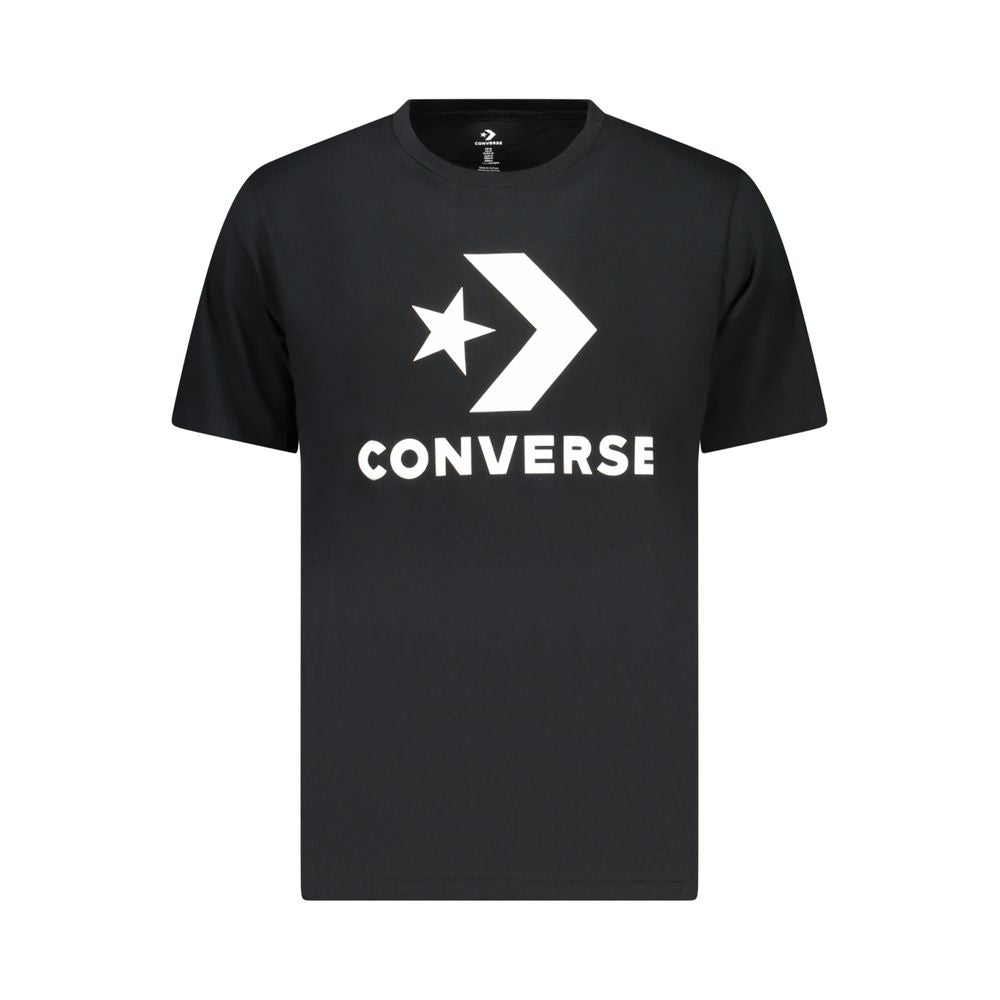 Activewear T-Shirt by Converse for men in cotton black features a dynamic silhouette with and enhanced by functional .