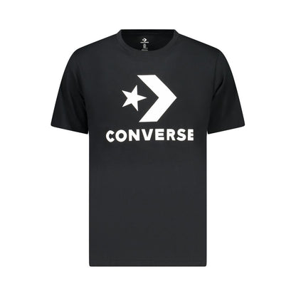Activewear T-Shirt by Converse for men in cotton black features a dynamic silhouette with and enhanced by functional .