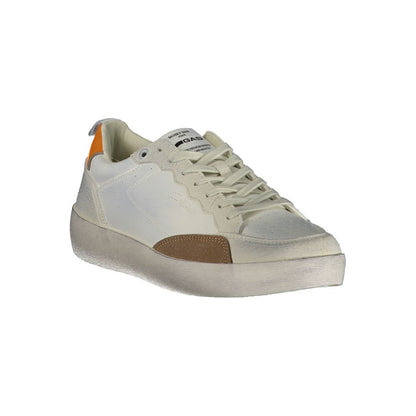 Sneakers by Gas for men in polyester & polyurethane white features an opulent silhouette from the Men's Low-Top Polyester & Polyurethane Sneakers collection, showcasing a signature low-top style with an opulent finish.