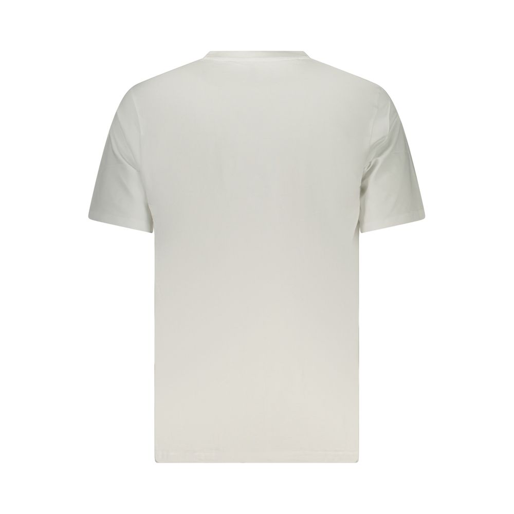 Activewear T-Shirt by Converse for men in cotton white features an athletic silhouette with sleeves and a neckline, enhanced by high-performance .