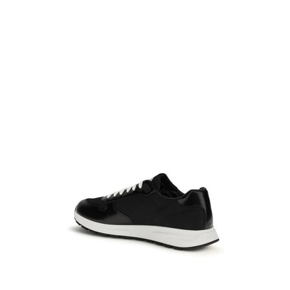 Athletic Sneakers by Prada for men in polyamide bos taurus calf leather black features an effortless chic silhouette, showcasing the signature athletic style of the Men's Athletic Polyamide Bos Taurus Calf Leather Sneakers collection with a truly effortless chic finish.