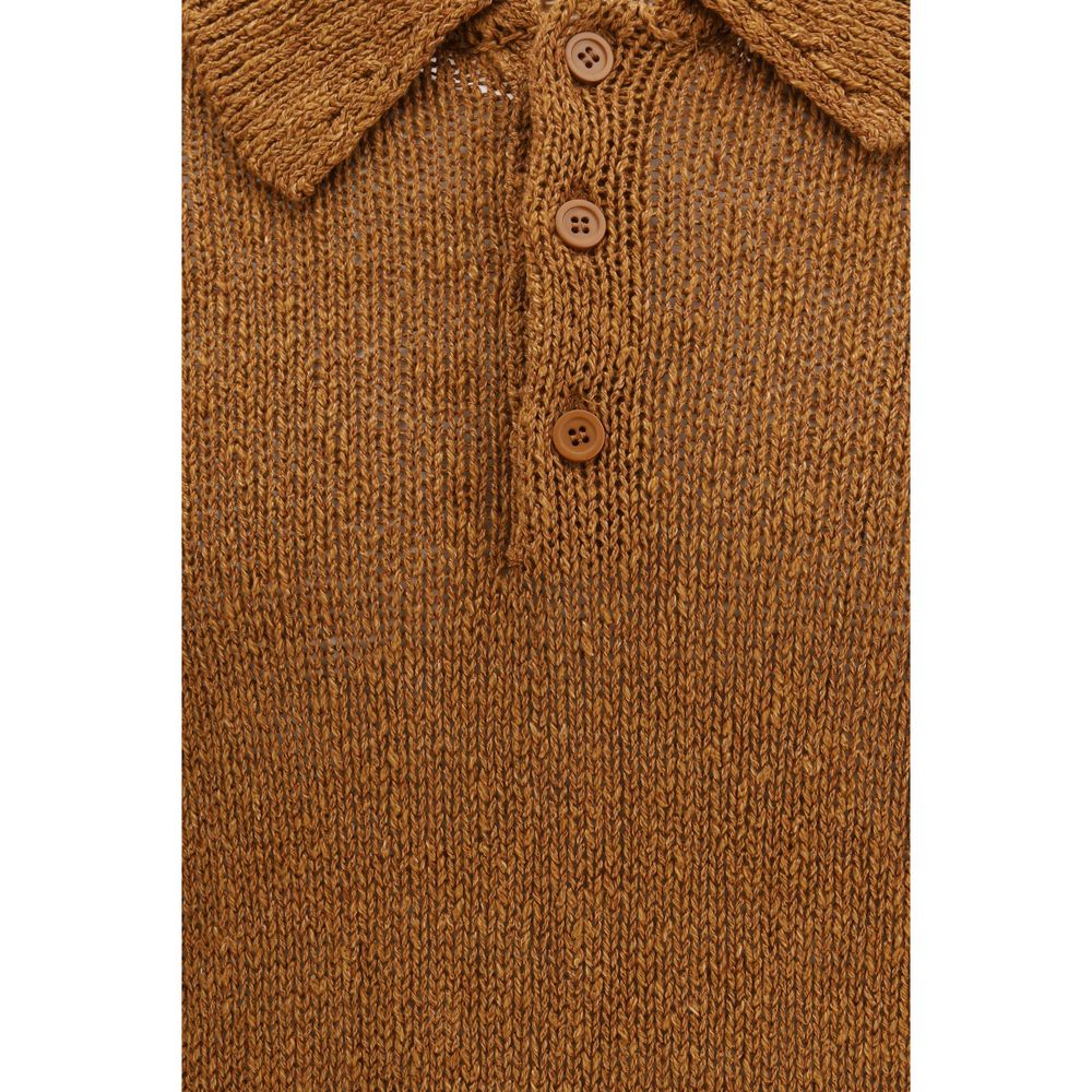Polo Shirt by Sunflower for men in polyester cotton & linen brown presents a distinguished silhouette, showcasing a sophisticated and distinguished for a truly distinguished finish.