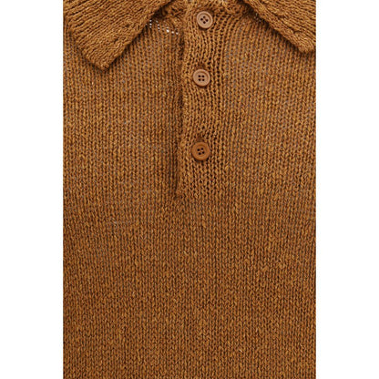 Polo Shirt by Sunflower for men in polyester cotton & linen brown presents a distinguished silhouette, showcasing a sophisticated and distinguished for a truly distinguished finish.