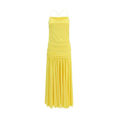 Dress by Jacquemus for women in polyamide viscose bicolour & signature showcases a striking silhouette, elegantly detailed with a , refined , and a striking midi for a striking finish.
