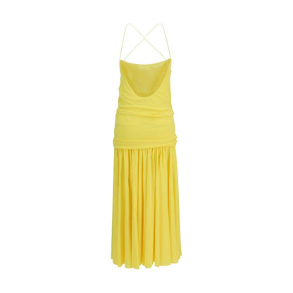 Dress by Jacquemus for women in polyamide viscose bicolour & signature presents a sinuous silhouette, showcasing a sophisticated and detailed with a sinuous midi for a refined finish.