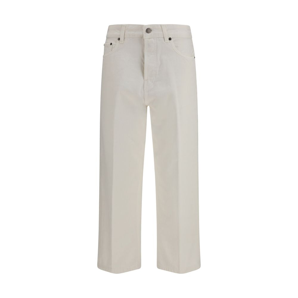 Jeans by Haikure for women in denim cotton white presents a refined pantology silhouette, artfully defined by a refined pantology relaxed-fit & regular-fit, long, and a sophisticated .