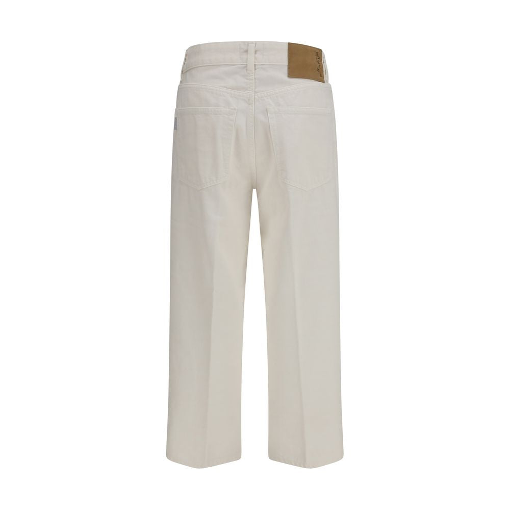 Jeans by Haikure for women in denim cotton white presents a refined pantology silhouette, artfully defined by a refined pantology relaxed-fit & regular-fit, long, and a sophisticated .