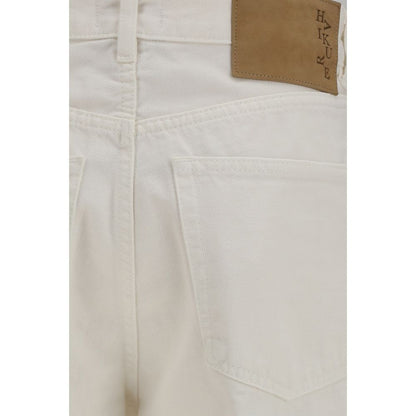Jeans by Haikure for women in denim cotton white features a polished silhouette with a polished relaxed-fit & regular-fit, reaching a polished long and finished with a polished .