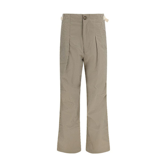 Casual Pants by Isabel Marant Étoile for women in cotton beige, patterned, toile & striped features a polished silhouette with a polished relaxed-fit & regular-fit, reaching a polished long and finished with a polished .