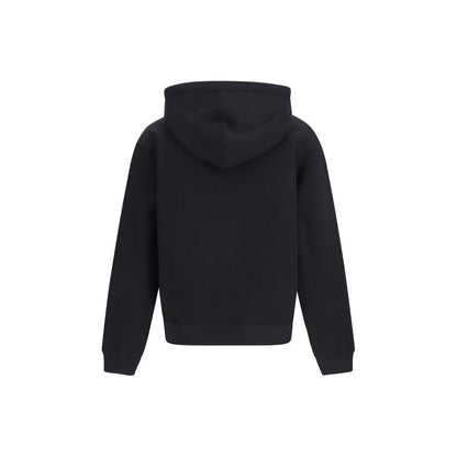 Sweatshirt Hoodie by Jil Sander for men in cotton black features a slouchy chic silhouette, detailed with a slouchy chic and a signature hooded neckline for an elevated aesthetic.