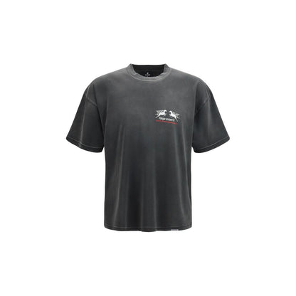 T-Shirt by Represent for men in cotton cream, gray, white & print showcases a chic silhouette, artfully detailed with a chic crew neckline and short-sleeve for a chic finish.