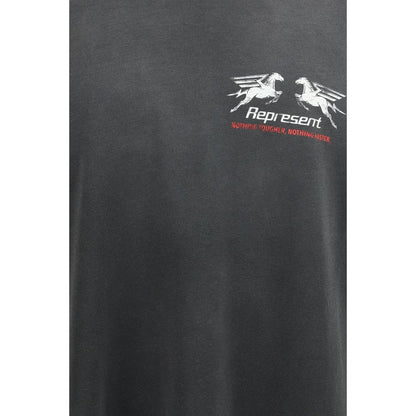 T-Shirt by Represent for men in cotton cream, gray, white & print features a plush silhouette, showcasing a sophisticated and for a truly plush finish.