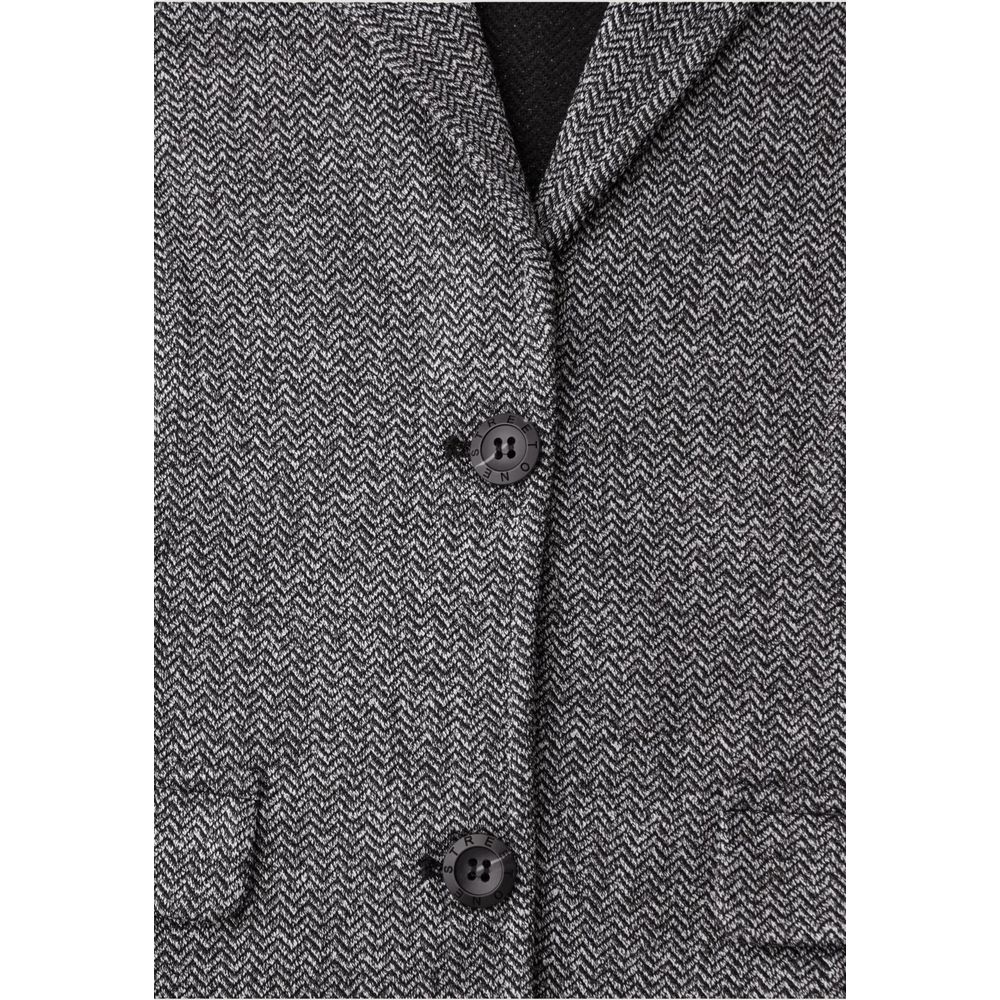 Blazer by Street One for women in stretch polyester & viscose blue showcases a polished silhouette, highlighted by a refined and polished for a sophisticated finish.