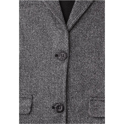 Blazer by Street One for women in stretch polyester & viscose blue showcases a polished silhouette, highlighted by a refined and polished for a sophisticated finish.