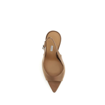 Stiletto Sandals by LE SILLA for women in silk satin brown features an statuesque Women's Silk Satin Stiletto Sandals silhouette with a refined stiletto and elegant pointed toe style.