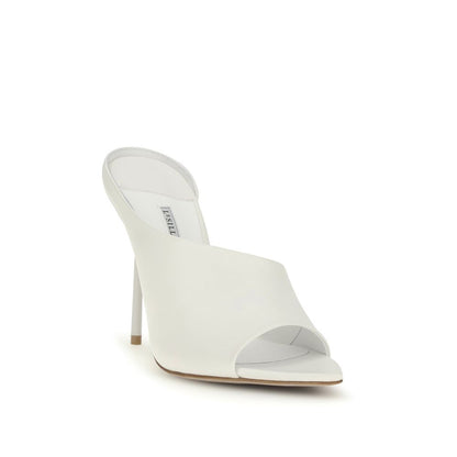 Stiletto Mules Sandals by LE SILLA for women in bos taurus calf & lambskin leather white features an architectural design from the Women's Bos Taurus Calf & Lambskin Leather Stiletto Mules Sandals collection, defined by a architectural stiletto and for a architectural finish.