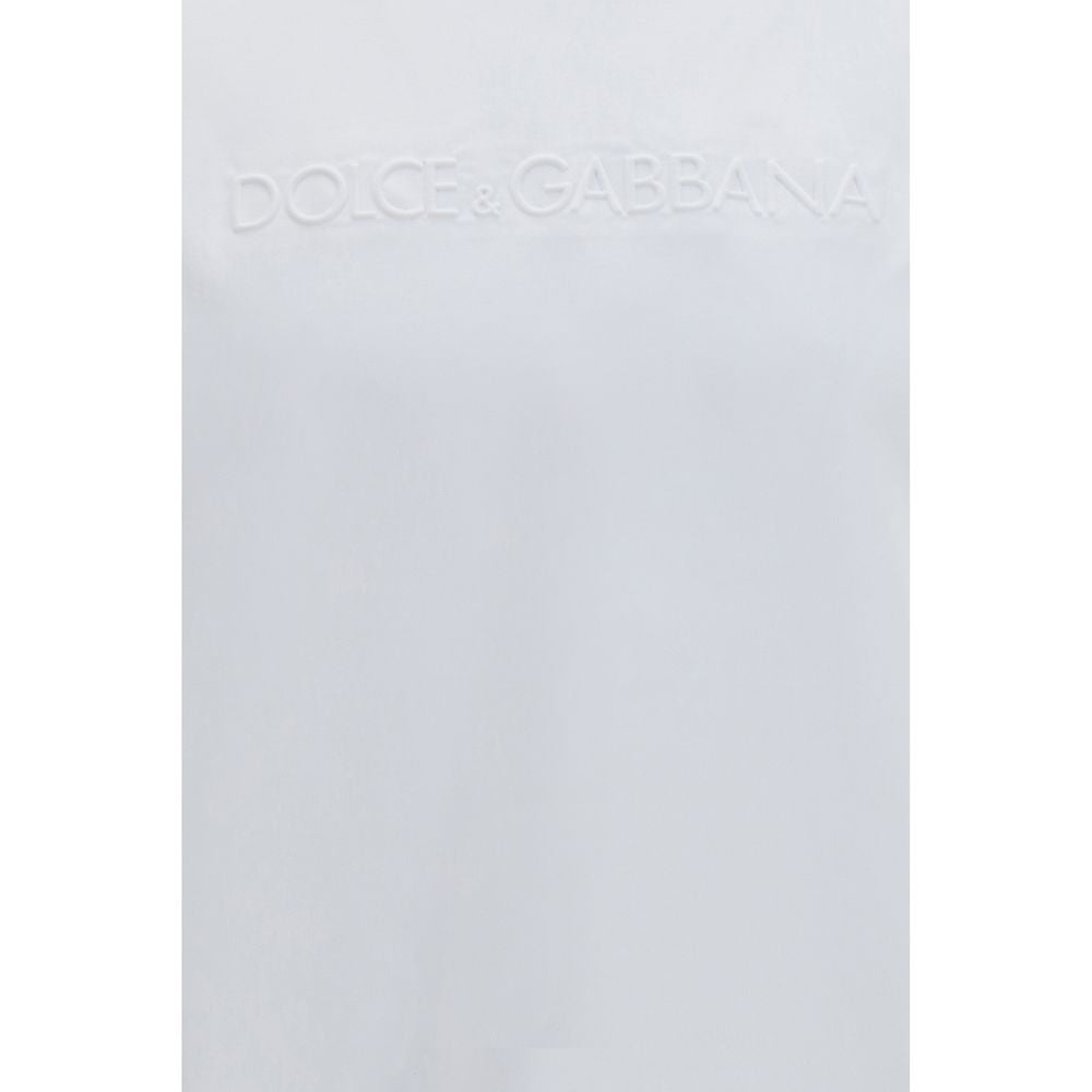 T-Shirt by Dolce & Gabbana for men in cotton white & signature features an edgy silhouette, meticulously detailed with a sophisticated and for a truly edgy finish.