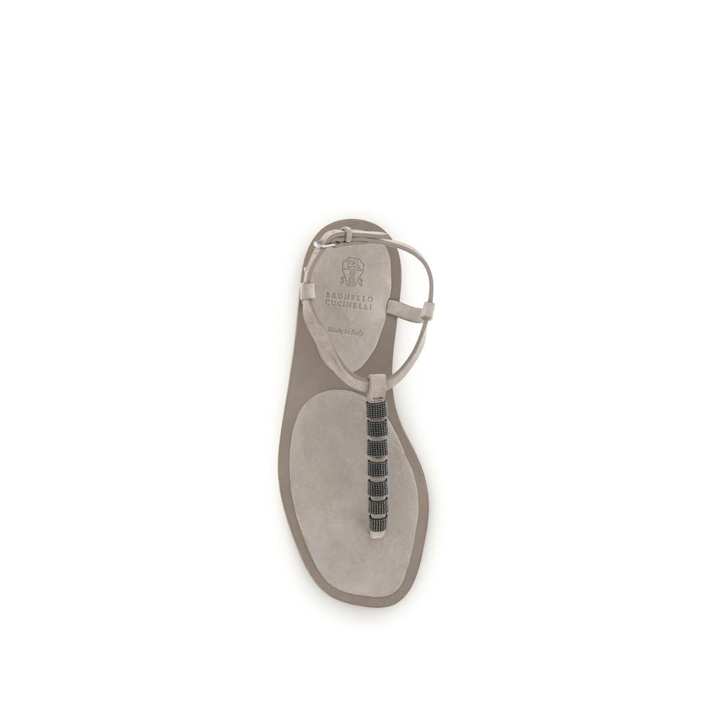 Sandals by Brunello Cucinelli for women in bos taurus calf leather blue showcases a sculptural silhouette as Women's Bos Taurus Calf Leather Sandals, defined by a sculptural and sculptural for a sculptural look.