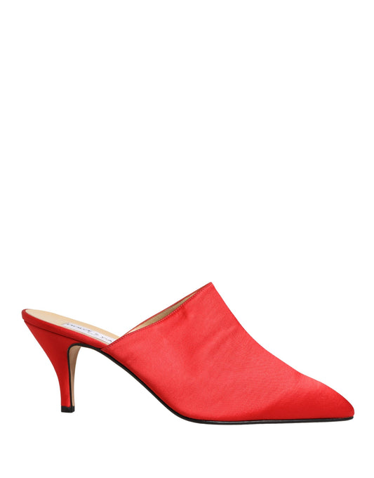 Dolce & Gabbana Women's Suede Leather Stiletto Mules Sandals - Red