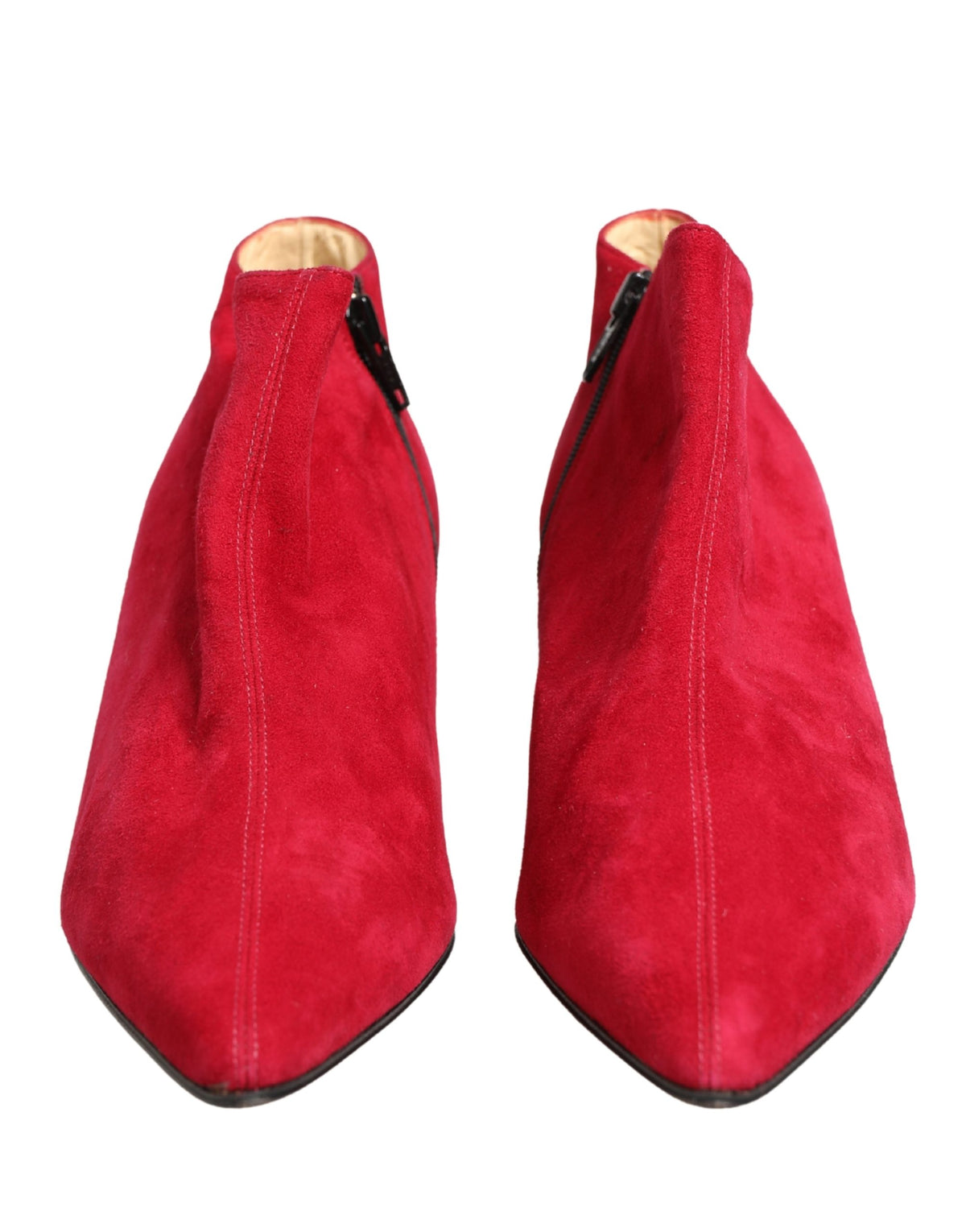 Dolce & Gabbana Women's Suede Leather Ankle Boots - Red