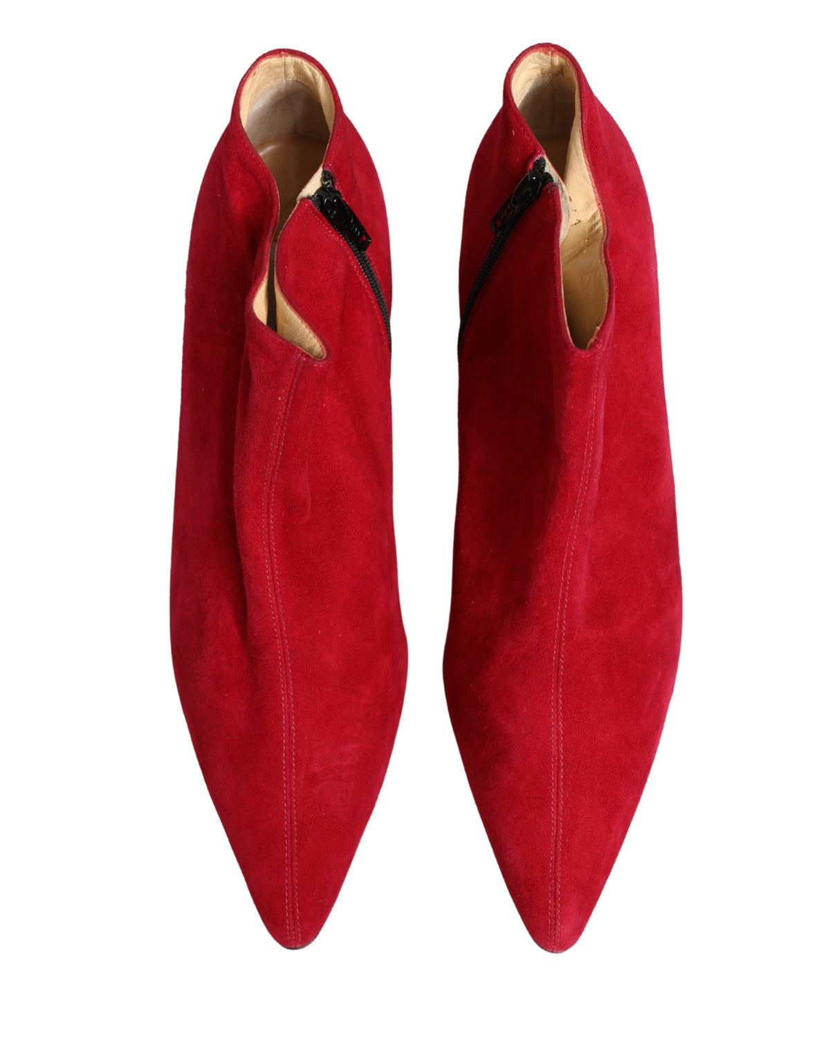 Dolce & Gabbana Women's Suede Leather Ankle Boots - Red