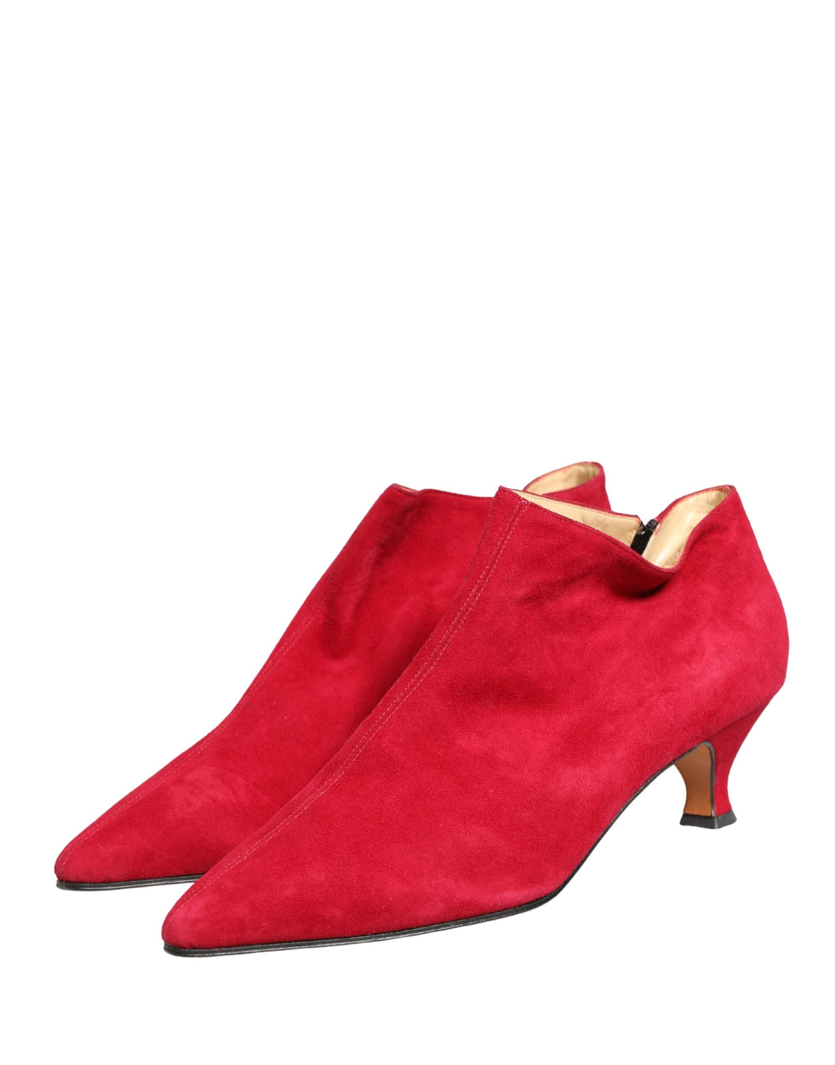 Dolce & Gabbana Women's Suede Leather Ankle Boots - Red