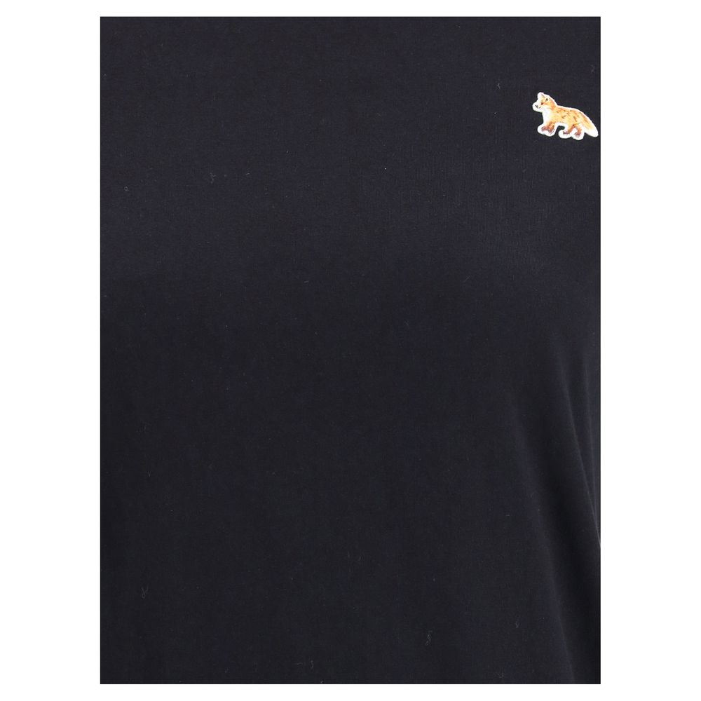 T-Shirt by Maison Kitsuné for women in organic cotton black & signature features an on trend silhouette, perfectly showcasing a on trend and for an elevated aesthetic.