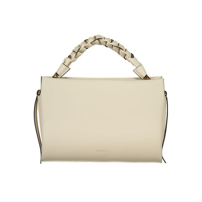 Handbag by Coccinelle for women in leather white features a exquisite silhouette, showcasing a secure and exquisite with versatile for a exquisite finish.
