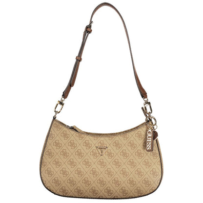 Handbag by Guess Jeans for women in polyurethane beige features a exquisite silhouette, showcasing a secure and exquisite with versatile for a exquisite finish.