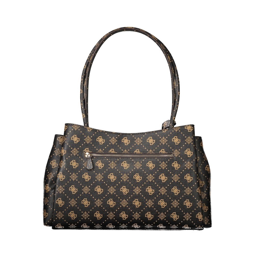 Handbag by Guess Jeans for women in polyurethane faux leather brown features a exquisite silhouette, showcasing a secure and exquisite with versatile for a exquisite finish.