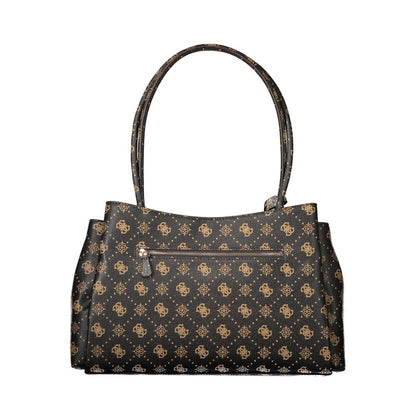 Handbag by Guess Jeans for women in polyurethane faux leather brown features a exquisite silhouette, showcasing a secure and exquisite with versatile for a exquisite finish.