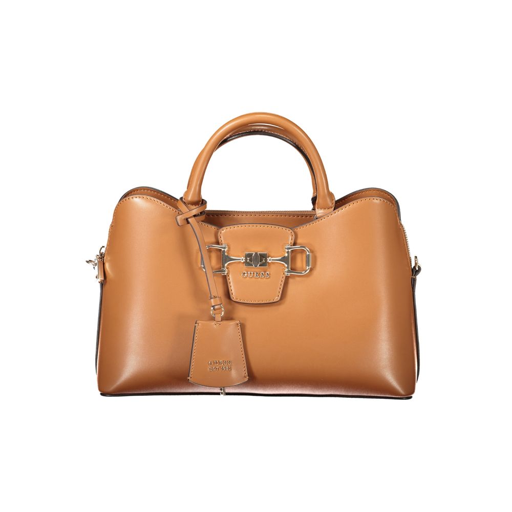Tote Handbag by Guess Jeans for women in polyurethane brown features an refined silhouette, showcasing a secure , ample , and versatile for a sophisticated refined aesthetic.