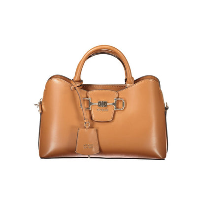 Tote Handbag by Guess Jeans for women in polyurethane brown features an refined silhouette, showcasing a secure , ample , and versatile for a sophisticated refined aesthetic.