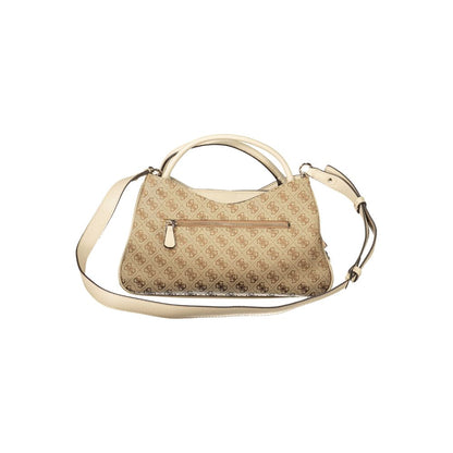 Handbag by Guess Jeans for women in polyurethane beige presents a ornamental silhouette, showcasing a secure , ample , and versatile for a ornamental finish.